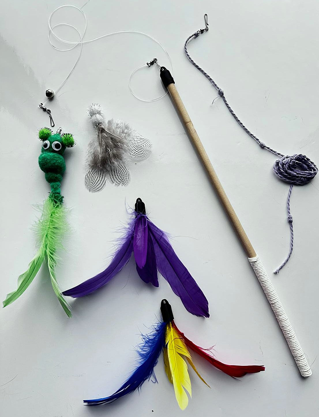 Cattify Cat Wand Bundle — Handmade Wand + 5 Interchangeable Lures