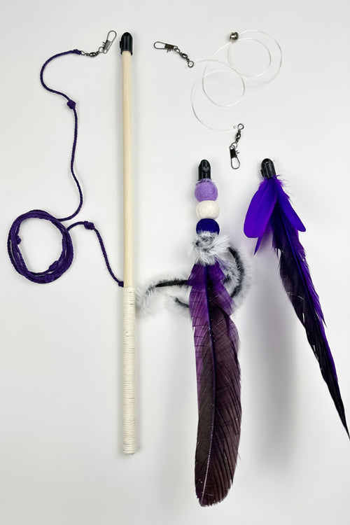 Handmade Cat Wand Bundle — Wand + 3 Interchangeable Lures