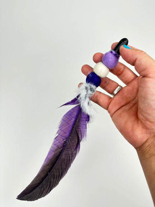 Handmade Cat Wand Bundle — Wand + 3 Interchangeable Lures